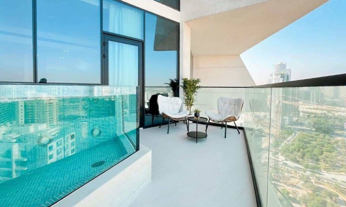 Jumeirah Village Circle Apartment | Airy 1BR Oasis with Plunge Pool in Binghatti Phantom