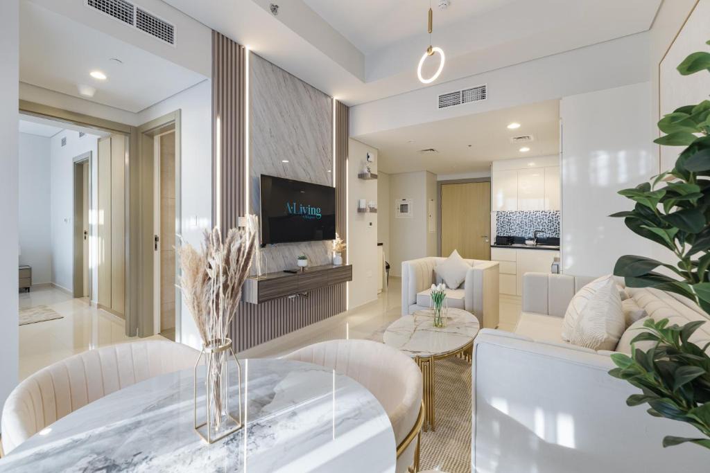 Sheikh Zayed Road Apartment | ALiving Classy 2BR Apartment with Balcony I Aykon City, Business Bay- 5615