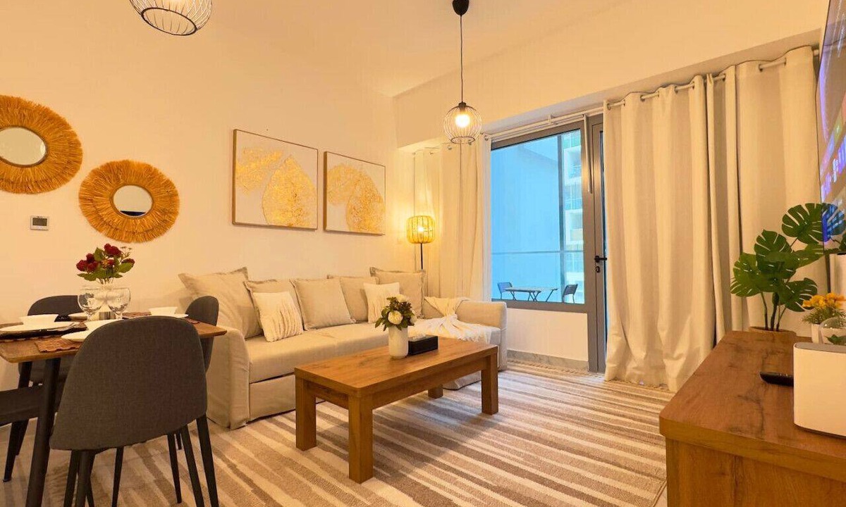 Masdar City Apartment | Charming Oasis: 1BR Comfort for Up to 3 Guests