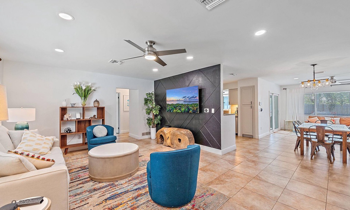 Southgate House | Chic Mid-Century Home in Quiet Area, Heated Pool, Pets OK, 10 Mins to Siesta Key