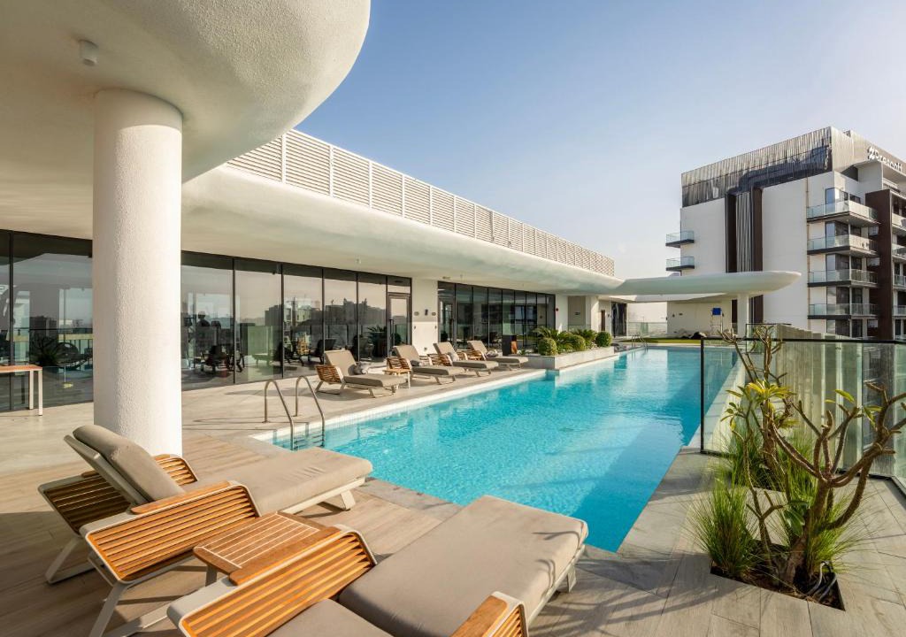 Al Barsha Apartment | Dubai Miracle Garden Modern Luxury Studio Pool, Padel Court & Sauna Arjan
