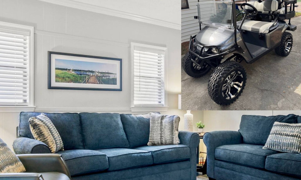 Surfside Beach Cottage | The Saltwater Cottage-Golf Cart & Linens Included in Ocean Lakes