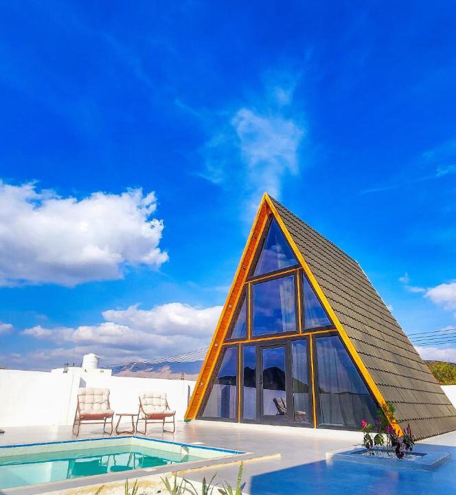Bidiya Ski Chalet | Wadi Bani Khalid-Al Joud Green hostel A-Frame Cabin