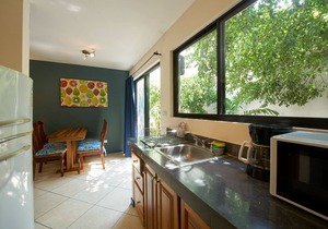Only 350 meters from Tamarindo beach and downtown. In quiet and safe area.