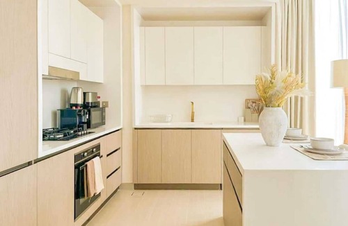 Jumeirah Village Circle Apartment | Binghatti Aurora Soft-Luxe 1BR Abode w Gym & Pool
