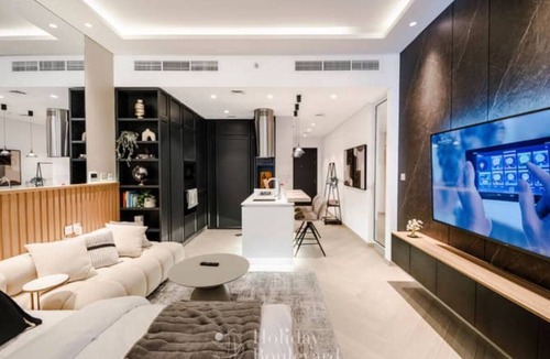 Ras Al Khor Industrial Area Apartment | Chic 1-bedroom apartment in nice Sobha Hartland with AC, fitness room, WiFi