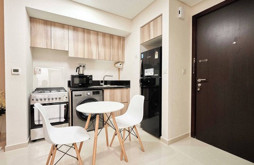 Dubai Apartment | Cozy 1 Bedroom in Damac Hills with Free Wifi, AC and Gym Access, Pool
