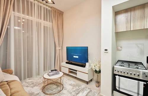 Dubai Apartment | Cozy 1 Bedroom in Damac Hills with Free Wifi, AC and Gym Access, Pool