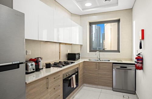 Business Bay Apartment | Elegant 2BR with Balcony and Burj Khalifa Skyline Views