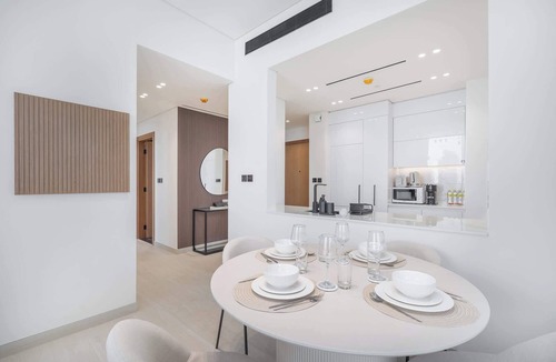Jumeirah Village Circle Apartment | Free housekeeping visits during your stay - StayShort - Luxury 2BR with Private Pool & Skyline Terrace | JVC