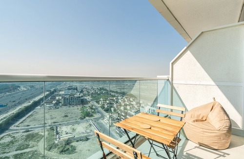 Jumeirah Village Triangle Apartment | Hybrid Chic Living: Luxury-Comfort-Productivity in enchanting Dubai