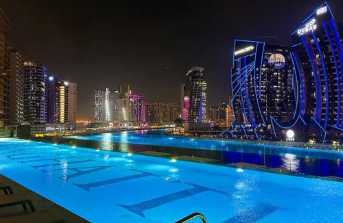 Business Bay Apartment | Luxury 2BR Apt | Infinity Pool with Burj View