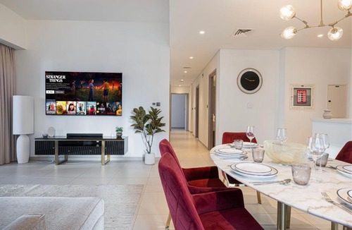 Downtown Dubai Apartment | Luxury Downtown 3 Bedroom and Maid Room Apartment with amazing Burj View and Private Jacuzzi on a large Balcony