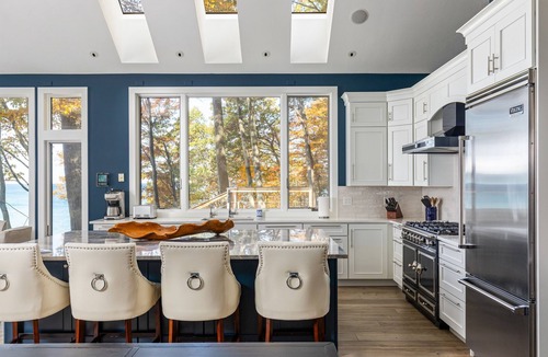 Fennville House | Luxury Lakeside Stunner w/Beach, Firepit, Games