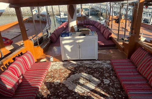 Khasab Boat Rental | Overnight Camping at Dhow with Dolphin Watching, Snorkeling Telegraph Island