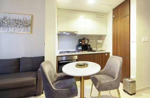 Downtown Dubai Apartment | Studio Fashion Ave Dubai Mall Partial Burj Khalifa