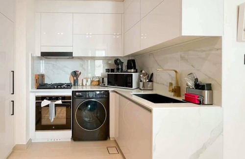 Jumeirah Village Circle Apartment | Warm Minimal 1BR in Binghatti Tulip with Free Parking!