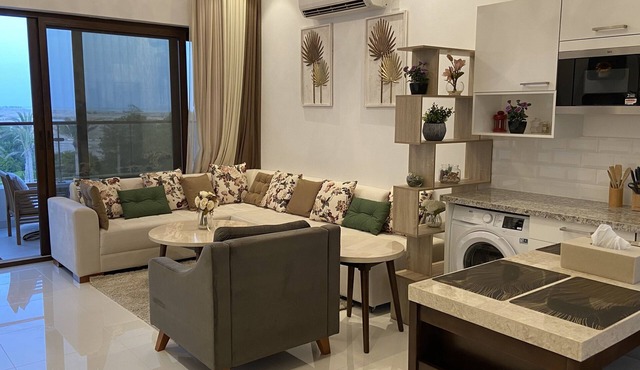 Luxurious beachfront apartment in the Hawana Salalah Resort.