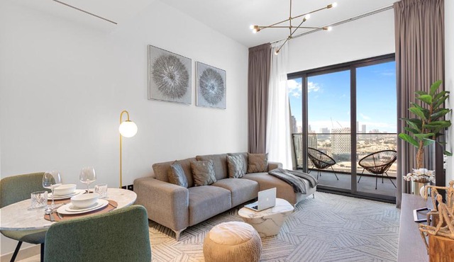 Opulent Lifestyle with Burj Khalifa and Canal View