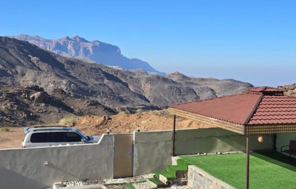 Sunset view hill jabal shams