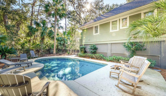 Woodsy Home with Peaceful Surroundings & Pool Near Golf & Tennis