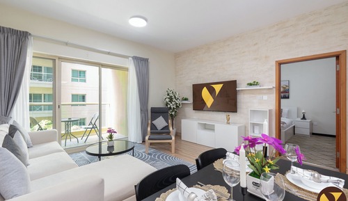Luxury Apartment, Balcony, Garden View